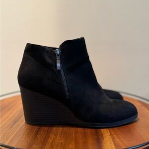 Style & Co. Black Wedge Booties